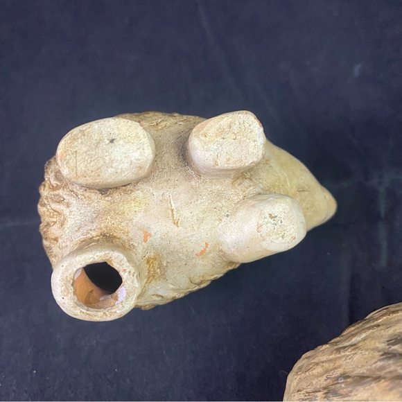 Hedgehog Painted Terracotta Figurines Set of 2 - Picture 6 of 8